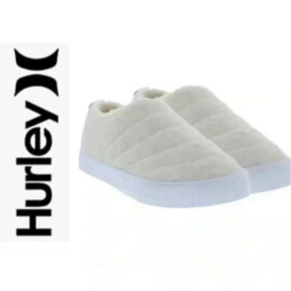 Hurley Off-White Quilted Slip-On Shoes